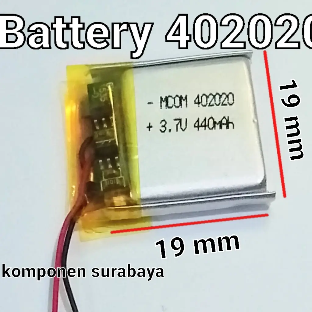 Baterai polymer 402020 headset smartwatch