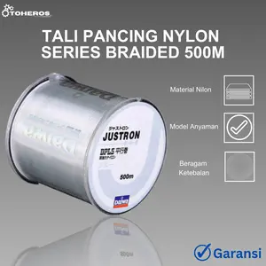 Senar Tali Benang Pancing Nilon Transparan Bening Putih 500 Meter