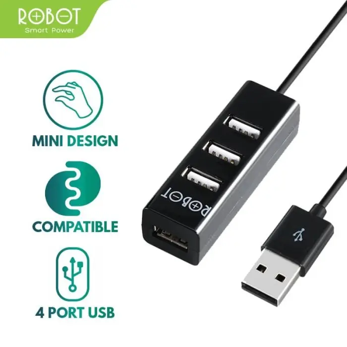 ROBOT USB HUB H140-80 4 Ports 80cm - Garansi Resmi 1 Tahun