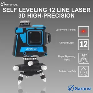 Laser Level Auto Siku Bangunan 12 Line Canggih Self Leveler