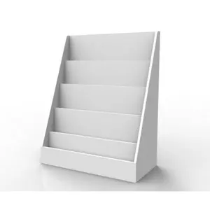 Rak Buku Anak 5 Susun Tingkat Serbaguna PutihCream / Sonoma Oak Tinggi 75cm x 60cm x 30cm untuk Rumah Sekolah Kantor Toko Perakitan Manual