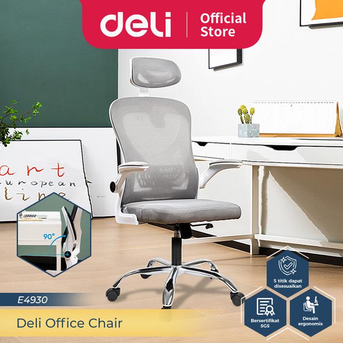 Gambar Deli Office Chair / Kursi Kantor / Kursi Kerja Dengan Sandaran E4930 dari Deli Office Automative Kab. Tangerang Tokopedia