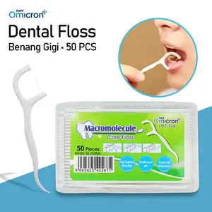 Pembersih Sela Gigi Dental Floss Benang Gigi Toothpicks 50 PCS White