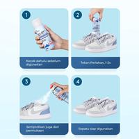 Gambar KickGo Parfum Pengharum Pewangi Sepatu Kaos Kaki Sarung Tangan 260ml - Shoe Spray Blue dari KickGoOfficialStore Kab. Tangerang 4 Tokopedia
