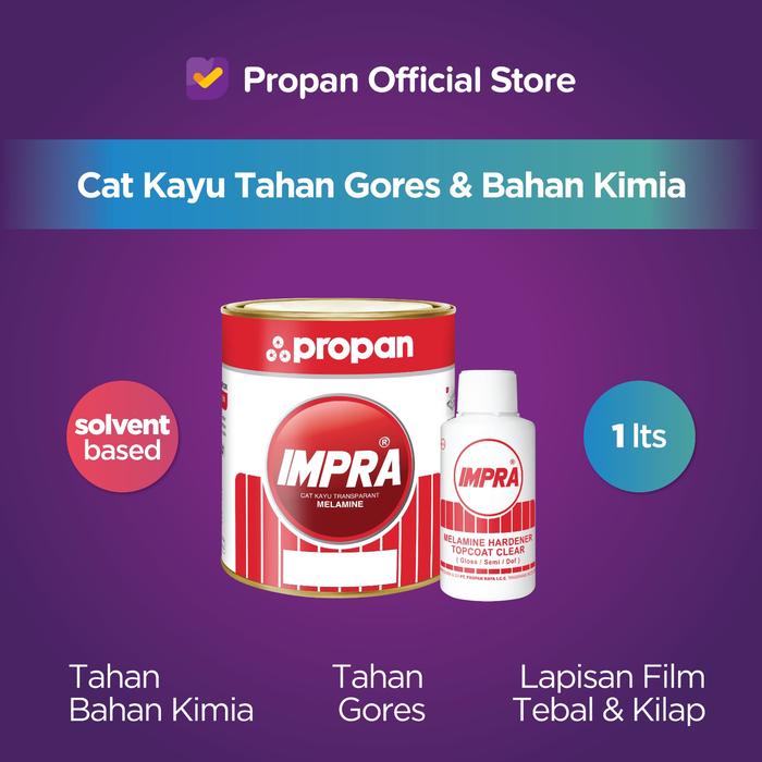 Gambar MELAMINE TOP COAT CLEAR IMPRA MELAMINE-1LS - CLEAR GLOSS dari PROPAN RAYA Kota Administrasi Jakarta Barat Tokopedia