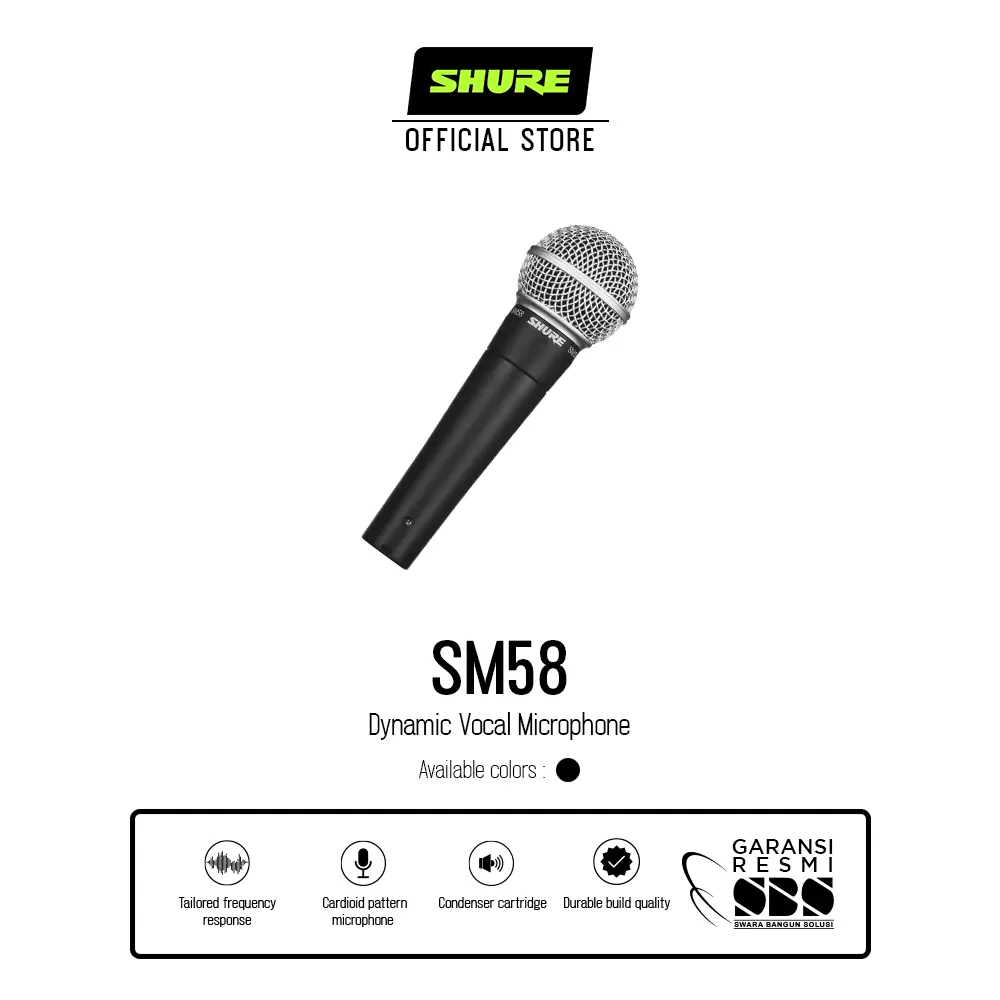 Shure SM58-LC Dynamic Vocal Microphone