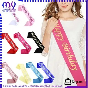Selempang Happy Birthday Sash Graduation Slempang Bridal Shower