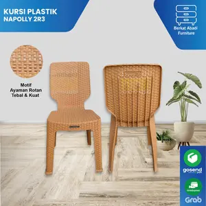 Nota Invoice KHUSUS GOJEK. Kursi Plastik Sandaran Napolly Anyaman Rotan Tebal Kuat
