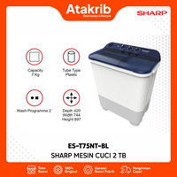 Gambar SHARP MESIN CUCI 2 TABUNG ES-T75NT-BL Kapasitas 7 Kg dari Atakrib Elektronik Yogyakarta Kab. Sleman 2 Tokopedia
