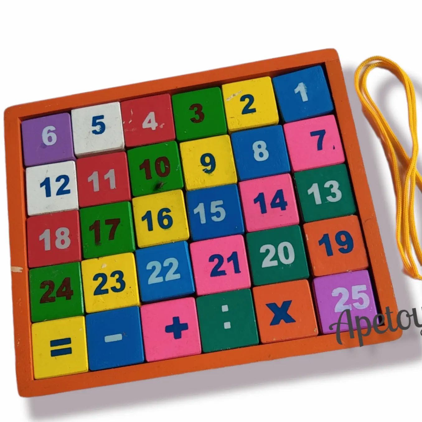 Mainan Edukasi Anak_Meronce Angka warna Warni