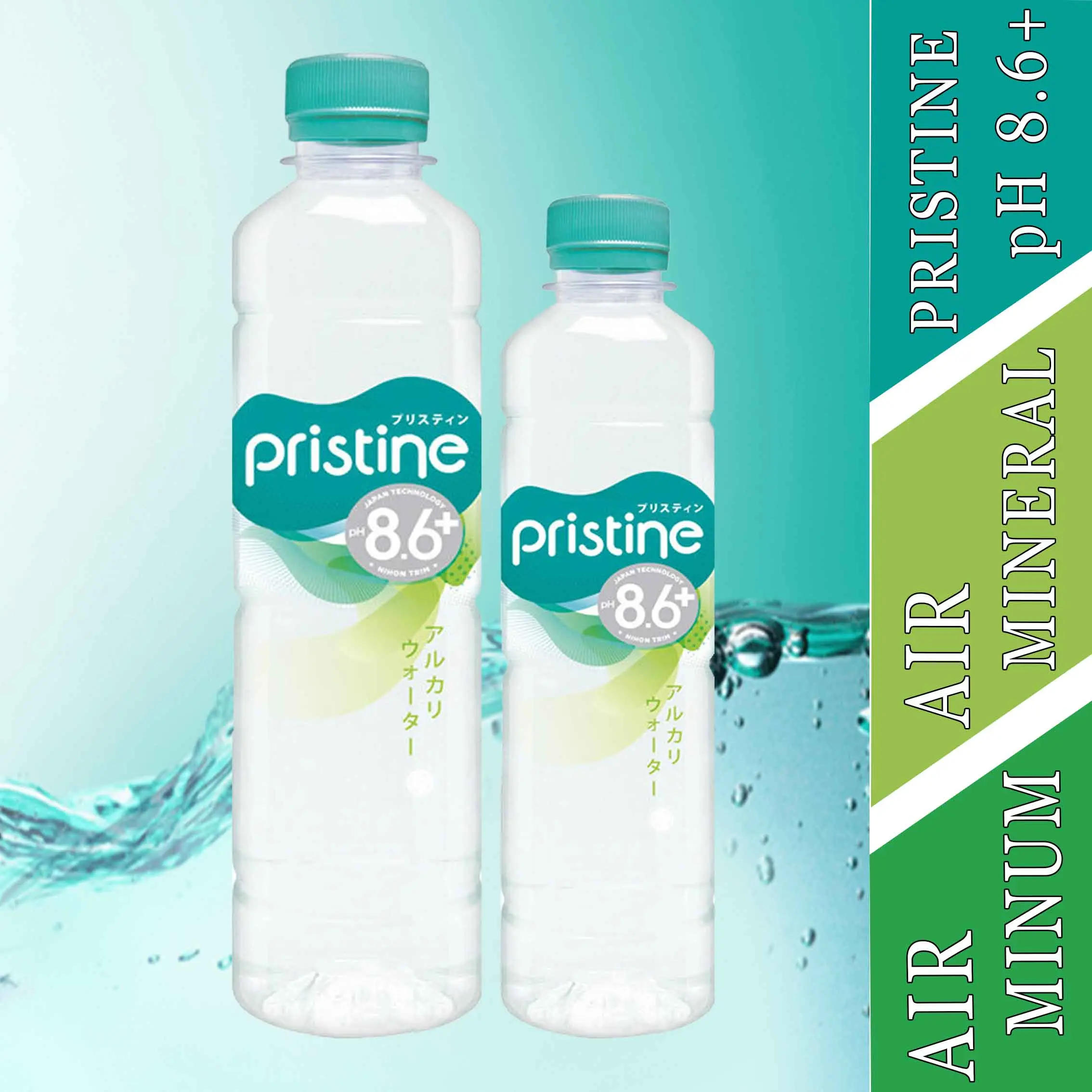 Air Minum- Pristine- Air Mineral pH 8.6+ - 400ml- 600ML- 1.5L