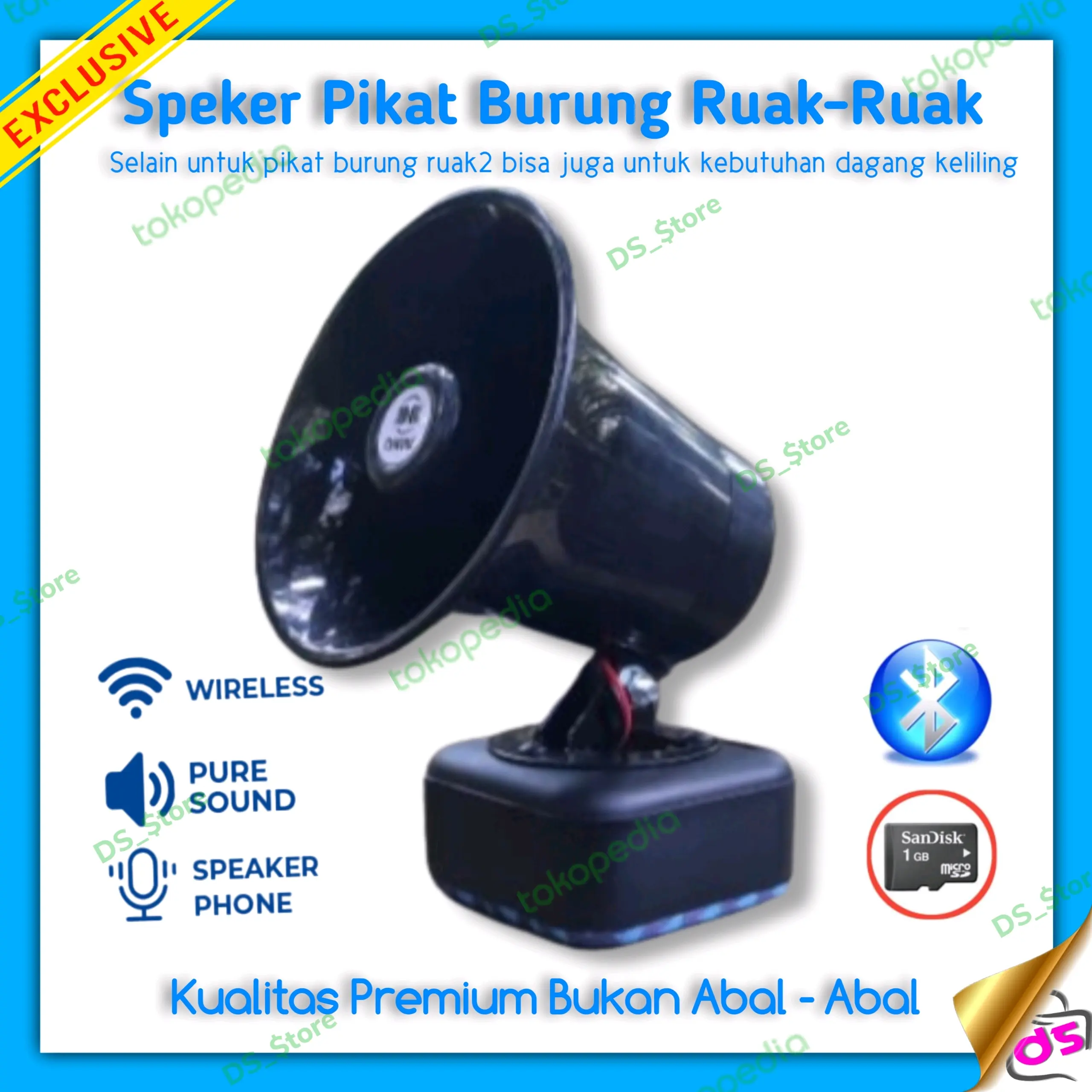 Speker Pikat Burung Ruak Ruak Fullset Siap Pakai