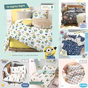 SPREI CVC MOTIF ANAK BAHAN KATUN STAR 180x200 / 160x200 / 120x200 T30