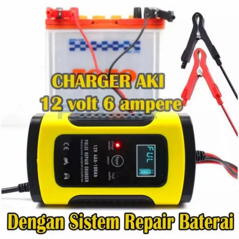 Pengecas Aki Charger accu 6 ampere