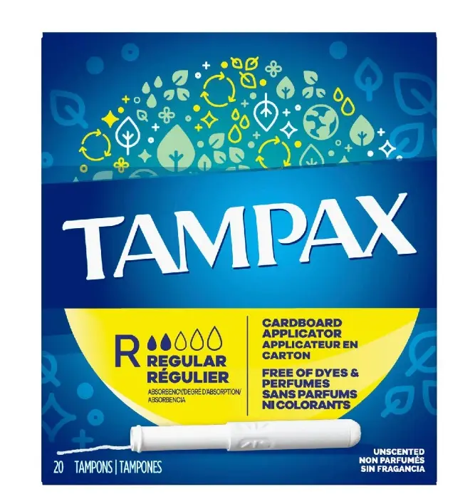 TAMPAX Regular Tampons Unscented 20s USA