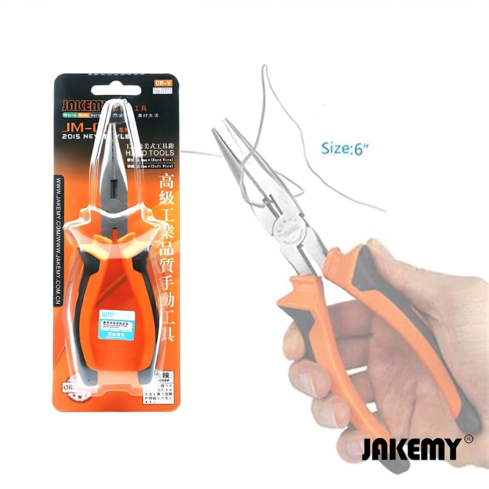 Gambar Jakemy JM-CT1-1 6 INCH SHARP-NOSE PLIERS LONG NOSE PLIERS dari House Sparepart Kab. Tangerang Tokopedia