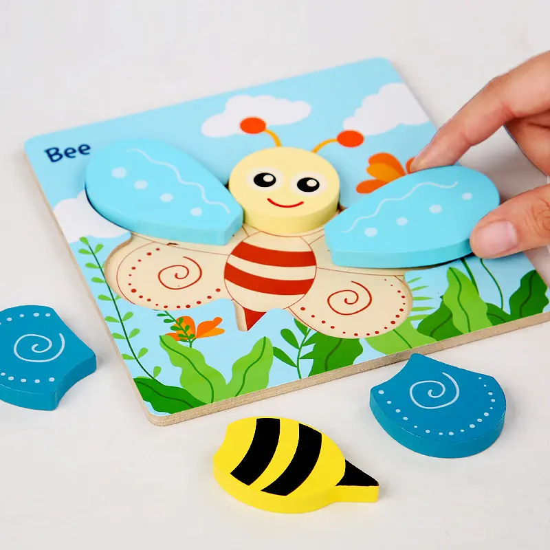 Mainan Puzzle Kayu Jigsaw 3D Untuk Anak Usia Dini Untuk Kognitif Anak Toys 1