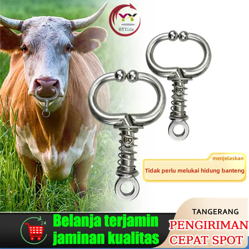 Klip Penjepit Hidung Sapi Hewan Ternak Alat Pengikat Cincin Traksi