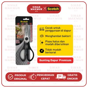Gunting Dapur/Kitchen Scissor Hitam Premium KS-P Scotch 3M (PCS)