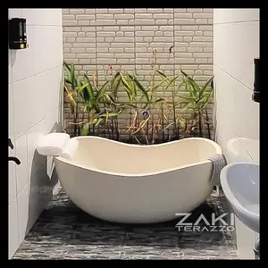 Bathtub Terazzo Standing Lengkung