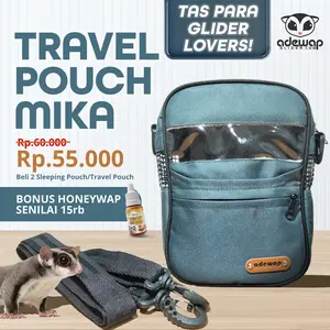 Tas Kantong Perjalanan Travel Pouch Mika Sugar Glider Tupai & Lainnya