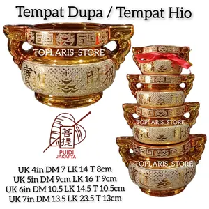 Hiolo Tempat Hio Keramik Kuping Emas 023 TPO
