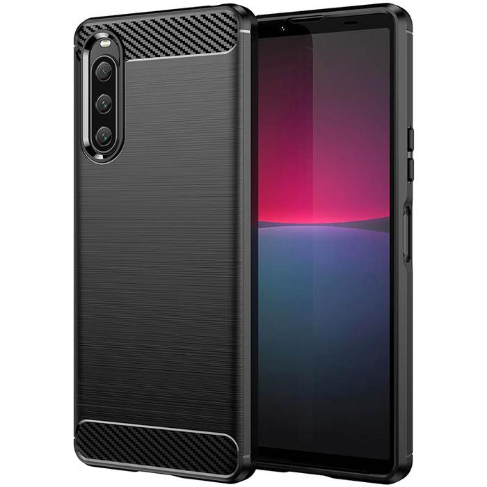 Gambar Armor Carbon TPU Case Sony Xperia 10 v - Casing Black Soft Cover Hitam dari Logay Acc Kota Bandung Tokopedia