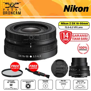 Lensa Nikon Z DX 16-50mm f3.5-6.3 VR Lens Nikkor Z DX 16-50 mm Z Ori