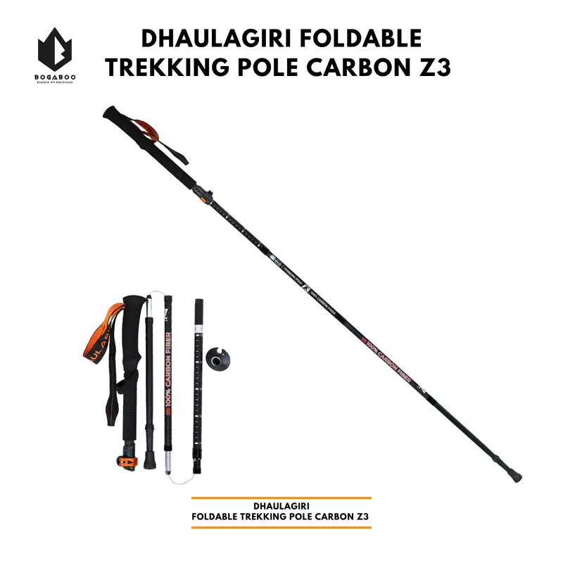 Trekking Pole Carbon Dhaulagiri Lipat Z3 - Tongkat Lipat camping - Ton 0