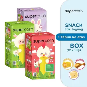 Cemilan Snack Sehat Anak Stik Jagung SUPERCORN Non MSG 10g