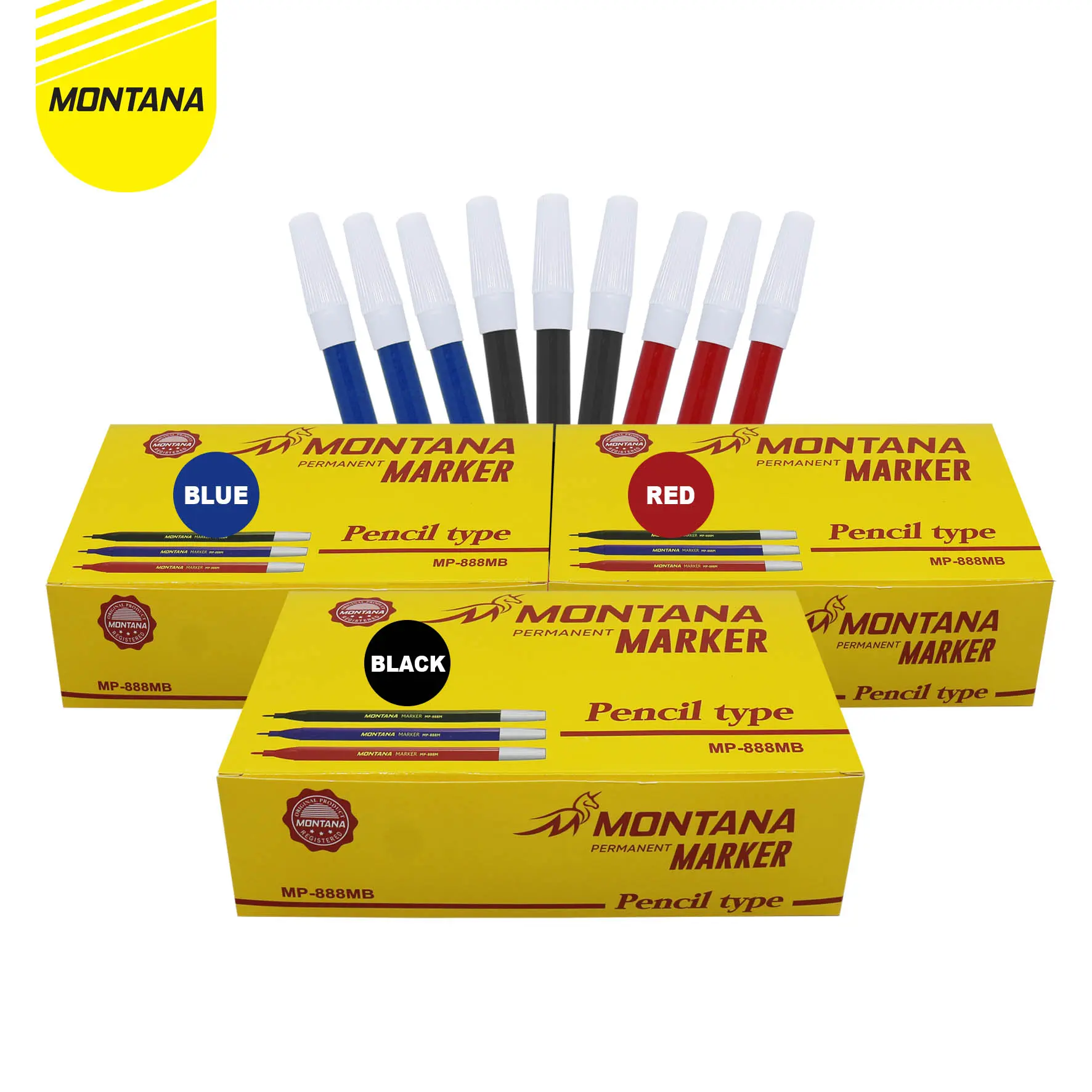 MONTANA Spidol Permanen Kecil 1.0mm Permanent Marker Bullet Nib MP-888 Retail