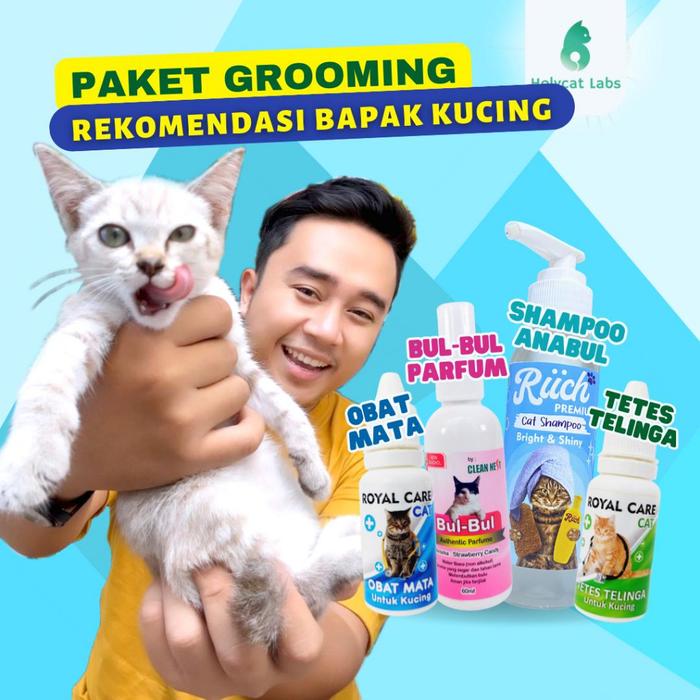 Gambar grooming kucing Shampo Bright n Shiny Paket Grooming ala BAPAK KUCING dari Holycatlabs Official Shop Kota Bandung Tokopedia