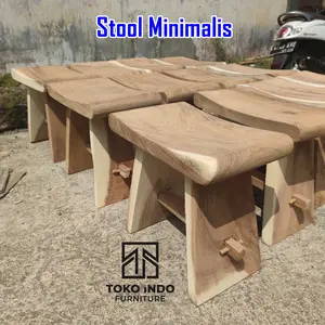 kursi cafe trembesi outdoor, kursi stool sate minimalis murah
