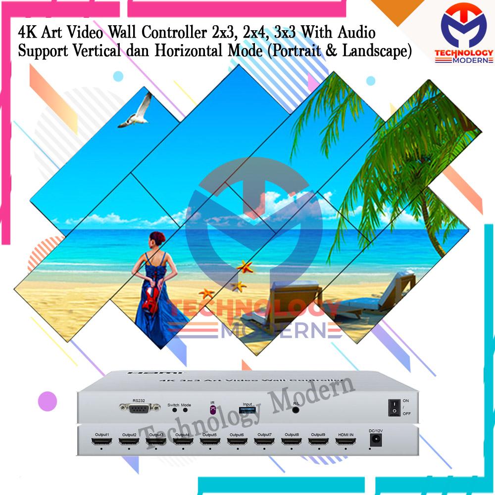 4K Art Video Wall Controller 2x4 3x3 Support Portrait & Landscape Mode