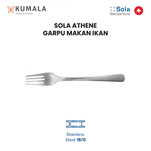 Sola Athene - Garpu Makan Ikan Stainless Steel 18/0 - 1 pcs