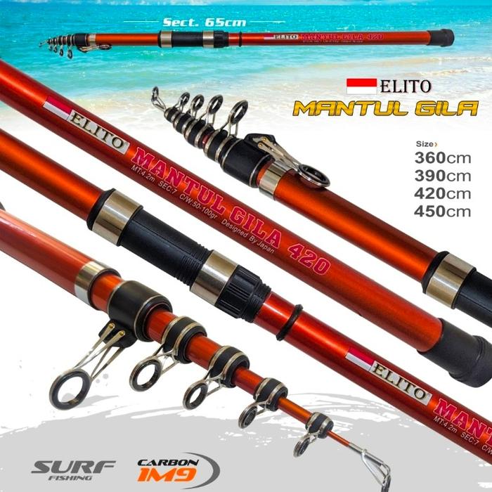Gambar joran antena surf elito mantul surf 360 390 420 surf pantai dari pacific spot jakarta Kota Administrasi Jakarta Barat Tokopedia