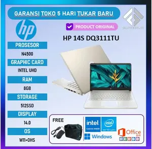 HP 14 N4500 8GB 512GB Windows 11+OHS 14.0 Full HD Backlit keyboard resmi