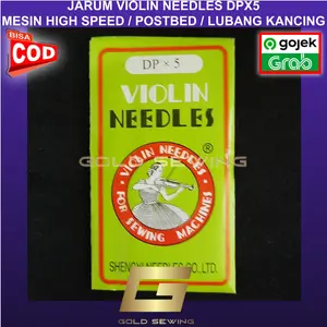 Jarum Violin Needles DP X 5 11 13 14 16 18 21 Mesin Jahit HS/PB - GOLD