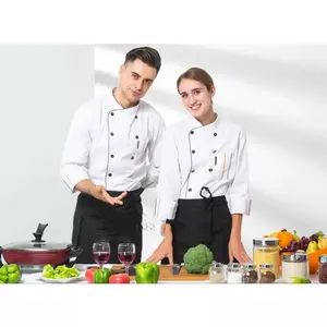 Baju koki Seragam koki Seragam Chef Lengan Panjang