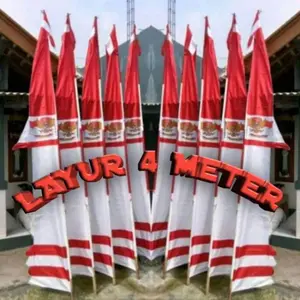 umbul umbul layur merah putih garuda 4m/umbul umbul 4m