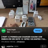 Gambar Charger Xiaomi Note 10pro 10s dll ada embos 33w ori bawaan - baru segel dari omjok Kota Administrasi Jakarta Utara 2 Tokopedia