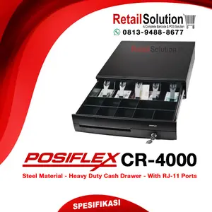 CASH DRAWER / LACI UANG KASIR POSIFLEX CR-4000 ( RJ11 )