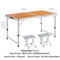 Gambar Meja Lipat Koper Kaki Bulat Ukuran 120cm x 60cm Z1A1 - RANDOM KECIL dari Morning Star 1 Kota Administrasi Jakarta Utara 2 Tokopedia