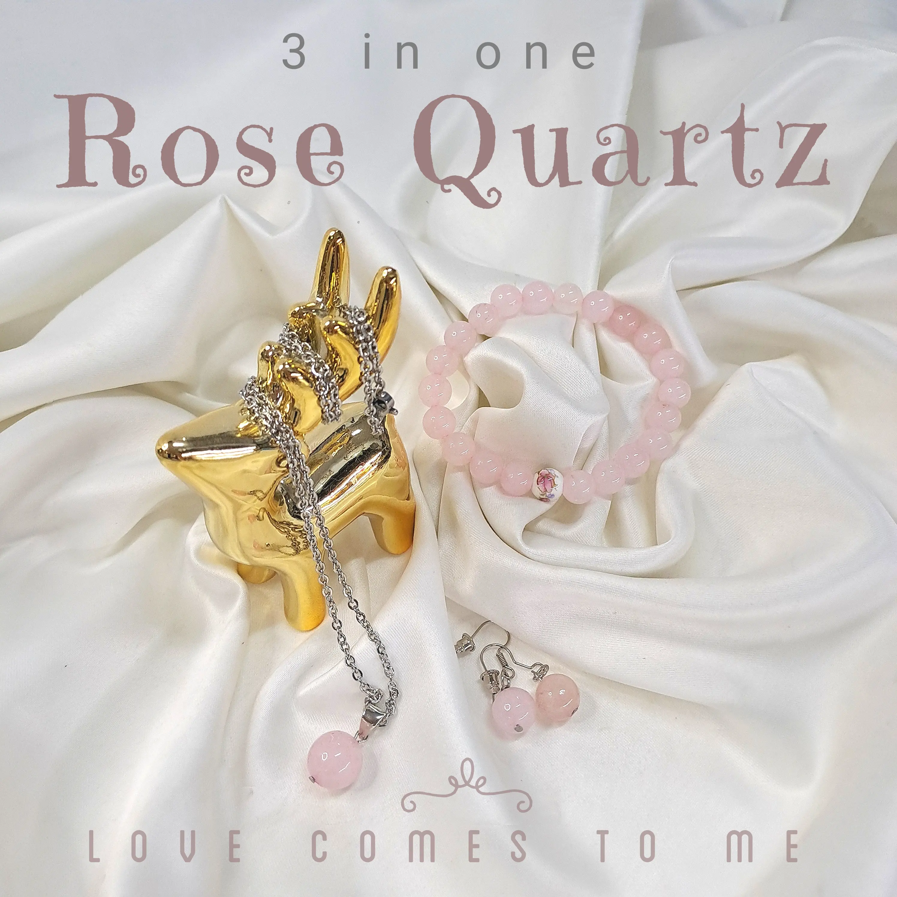 Set Rose Quartz 3 in 1