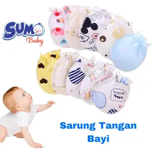 Sarung Tangan Bayi Newborn Katun Sarung Tangan Anak Baby Mittens Motif