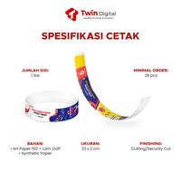 Gambar Cetak Gelang Tiket Acara PenSi - Wristband Event Wahana Indoor Outdoor - Synthetic dari twindigital.id Kota Administrasi Jakarta Selatan 3 Tokopedia
