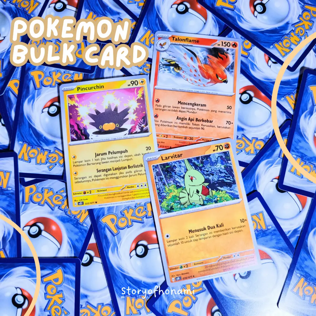 Bulk Kartu Pokemon TCG Indonesia Original (NON FOIL / HOLO, RANDOM)