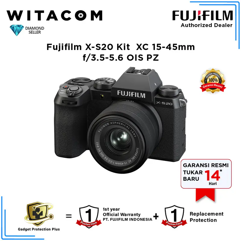 Fujifilm X-S20 / XS20 / XS-20 / XS 20 Kit XC 15-45mm f/3.5-5.6 OIS PZ 2