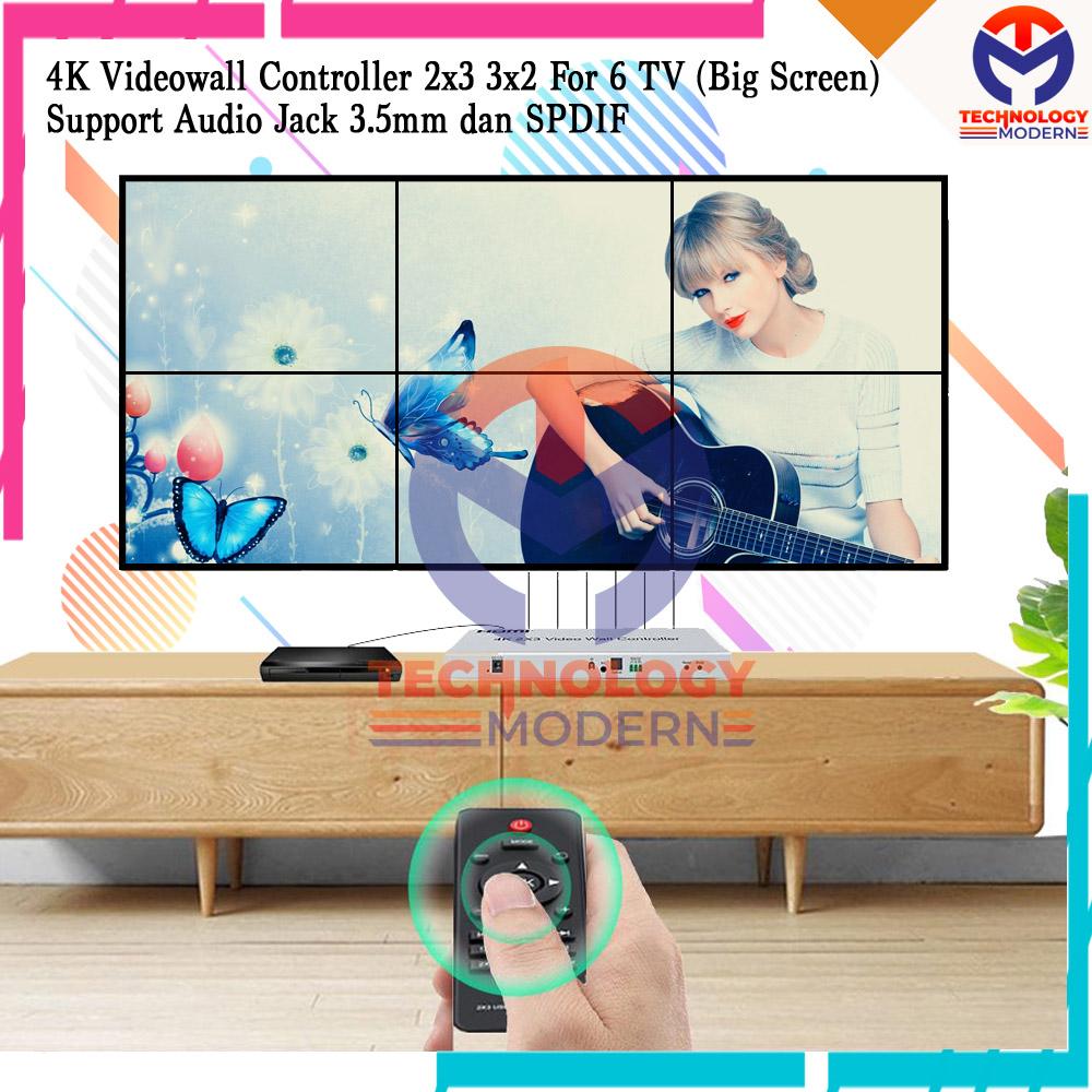 HDMI Video Wall Controller 2x3 3x2 Support Loop Out & Jack Audio 3.5mm