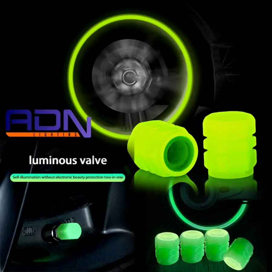 Tutup Pentil Roda Ban Mobil Motor Sepeda Glow In The Dark Glowing 1pcs
